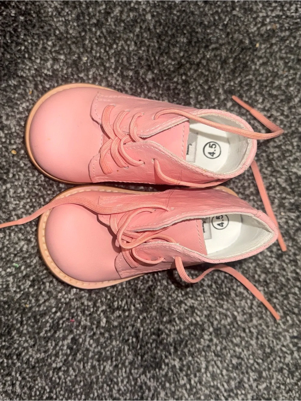 Josmo Pink Lace-Up Ankle Boots
